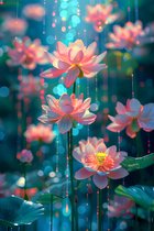 Lotus Poster | Affiche Fleurs | Zen affiche | Affiche Nature | Affiche originale | Affiche contemporaine | 61x91cm | MT | Décoration murale | Affiche murale | Convient pour l'encadrement