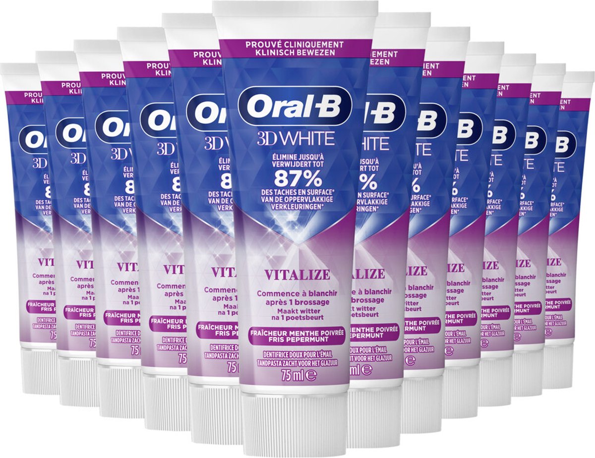 Goedkoopste Oral-B Tandpasta 3D White Vitalize - 12 x 75 ml