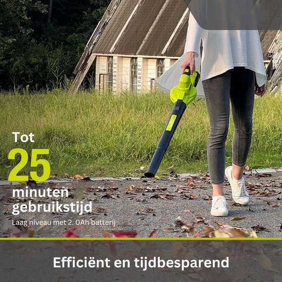 Bladblazer Accu - Bladblazers Verlengde Blaasmond - 20V - Zwart met Groen van VONROC — afbeelding 5