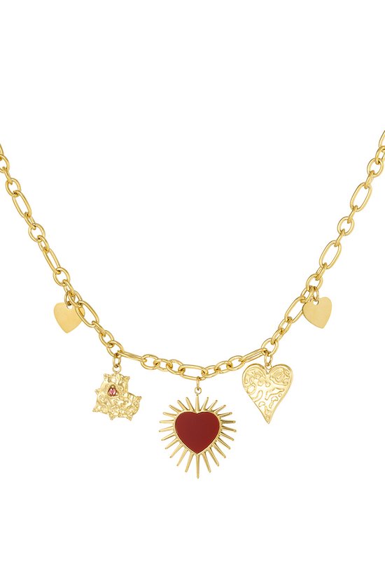 Ketting met eindeloze harten - goud