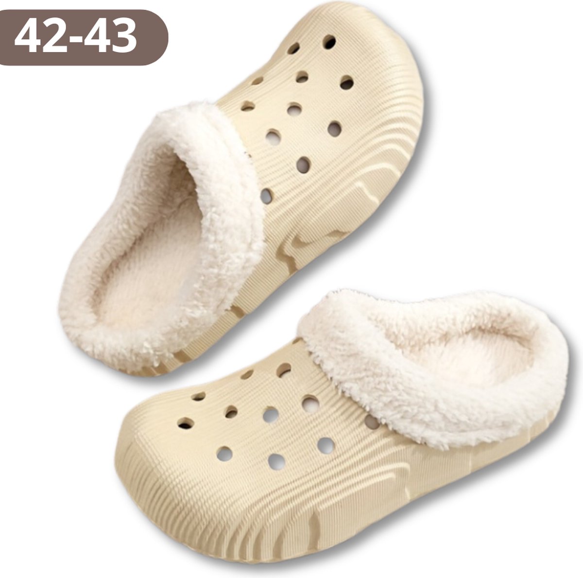 Bovista Warme Pantoffels - Sloffen - Slippers - Dames - Heren - Pluche - Maat 39-40 - Wit