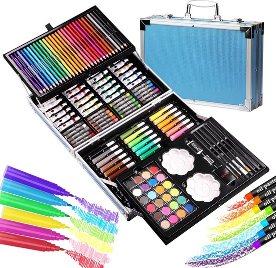 144-Coffret Art en aluminium de luxe - Ensemble de Peinture et de ..., حجم الصورة 550x534