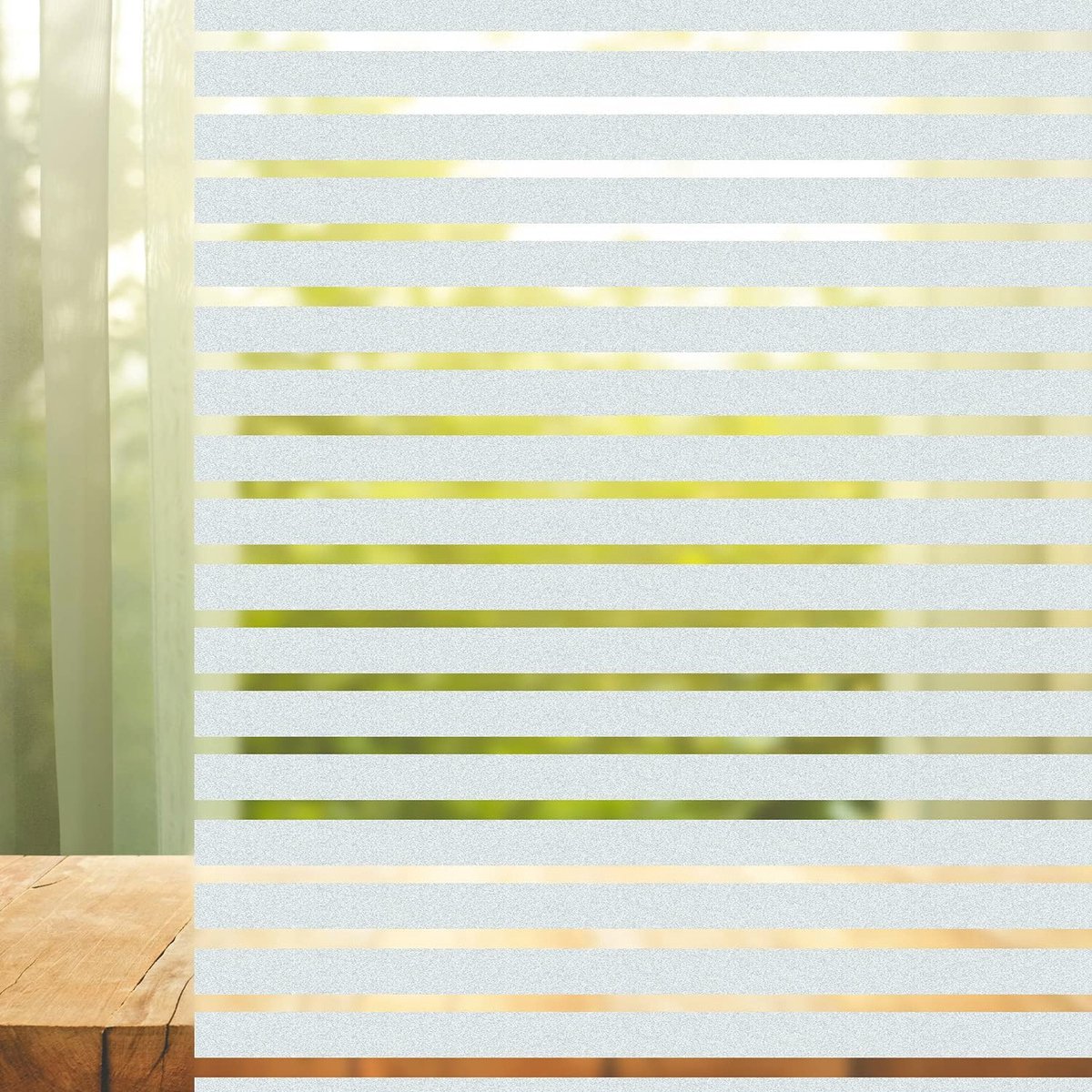 Privacy Raamfolie - Zelfklevende Matglasfolie voor Oa. Kantoor en Badkamer 44,5 x 200 cm