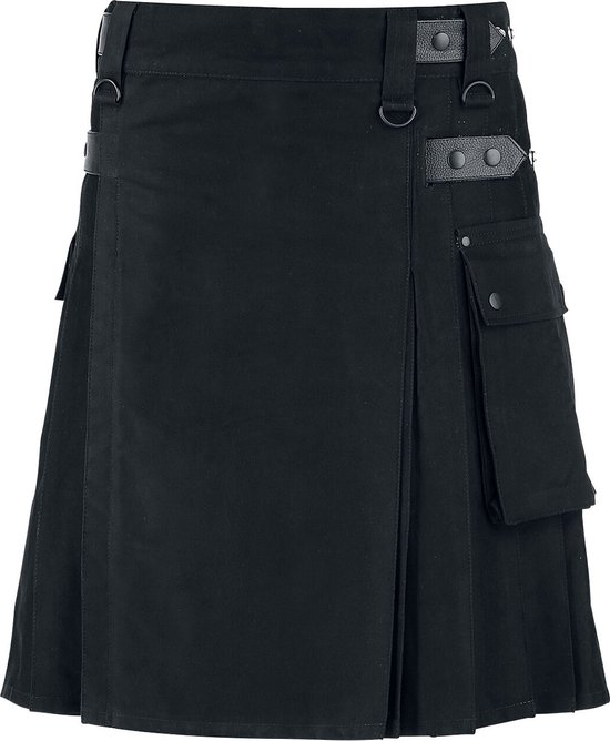 Kilt noir Premium by EMP avec poche plaquée Homme - L