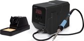 Velleman Soldeerstation met led-display en keramisch verwarmingselement, 90 W, temperatuurbereik 50-480 °C, geschikt voor professionals of doe-het-zelvers, grijs