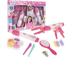 foto van Playos® - Mega Haarvlechter - 2 in 1 - Roze - Kinderen - Haarkraal Vlechter - Hair Braider - Vlecht Hulpstuk - Vlechter - Speelgoed - Haar Vlechter Machine