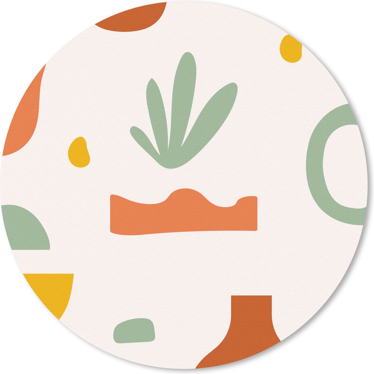 Muismat rond 30x30 cm - Mousepad Plant - Design - Groen - Ronde muismatten