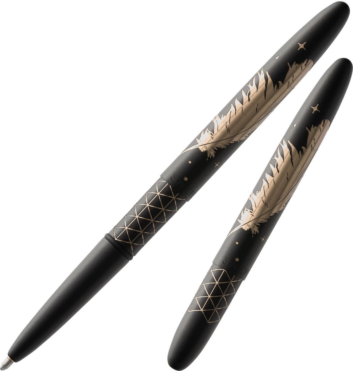 Bullet Space Pen, Mat Zwart met Blue Origin Veergravure (#400BFSH-BO)