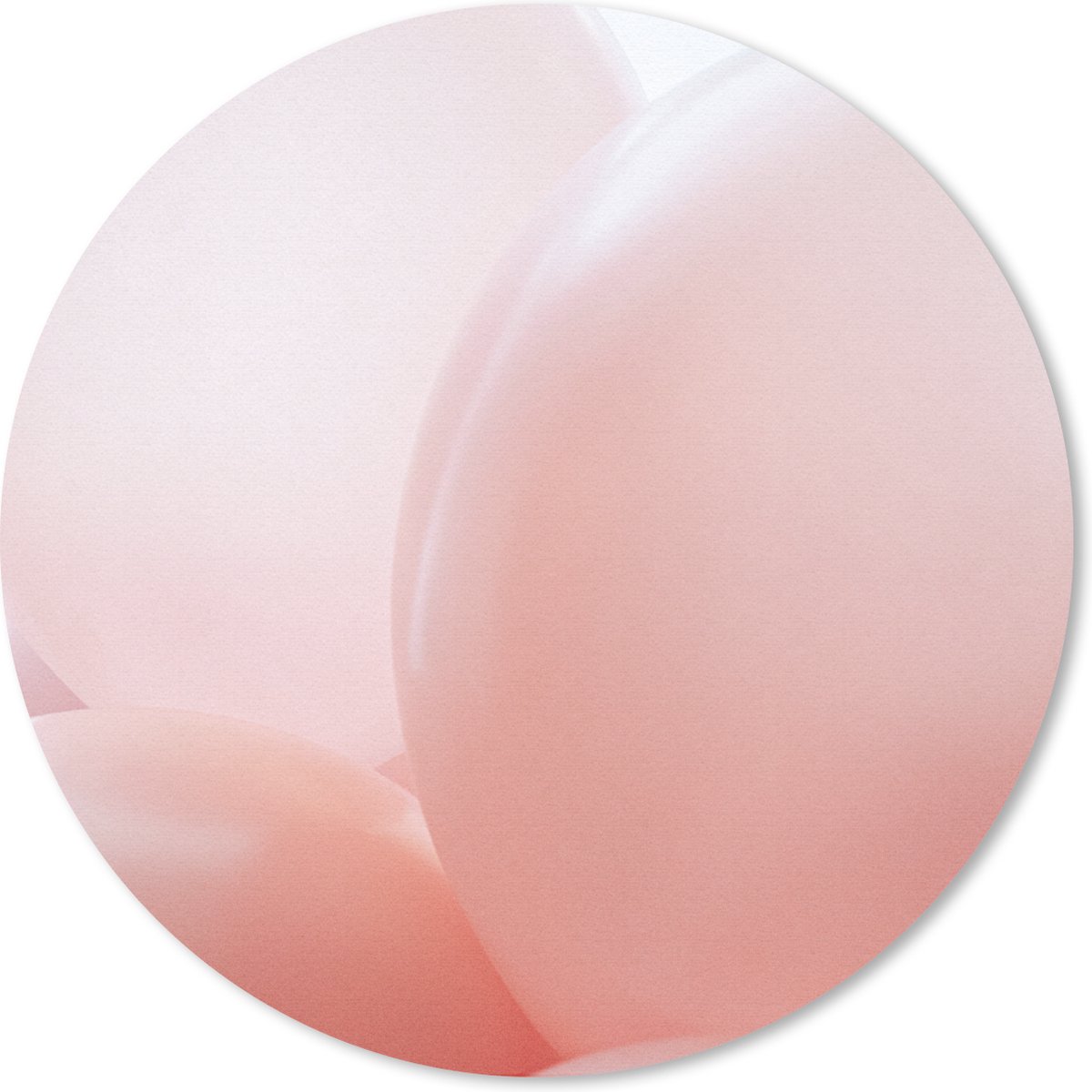 Muismat rond 20x20 cm - Mousepad Ballon - Roze - Pastel - Ronde muismatten