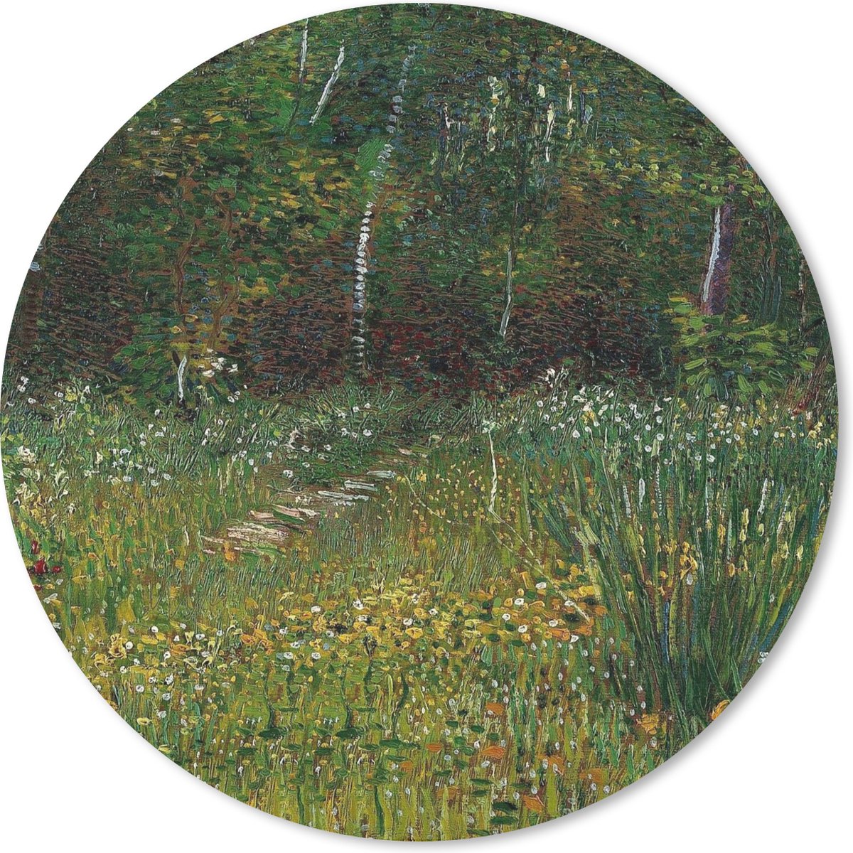 Muismat rond 40x40 cm - Mousepad Asnières - Vincent van Gogh - Ronde muismatten