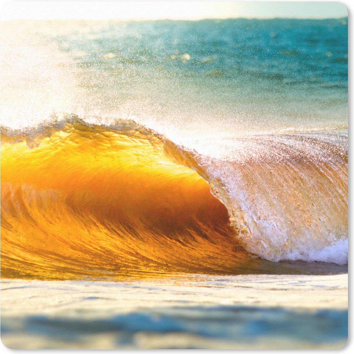 Muismat 20x20 cm - Mousepad Strand - Zee - Golf - Muismatten