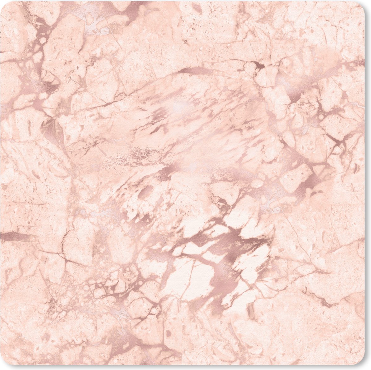 Muismat 30x30 cm - Mousepad Marmer - Aderen - Roze - Muismatten
