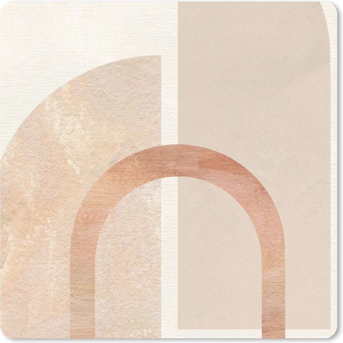 Muismat 30x30 cm - Mousepad Roze - Beige - Abstract - Muismatten