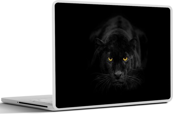 Sticker pour ordinateur portable - 12,3 pouces - Léopard - Yeux - Zwart