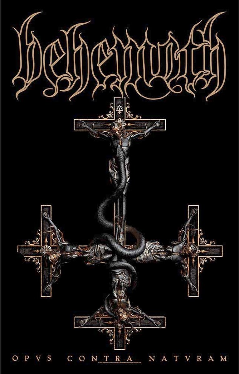 Behemoth - Opvs Contra Natvram Textiel Poster - Zwart