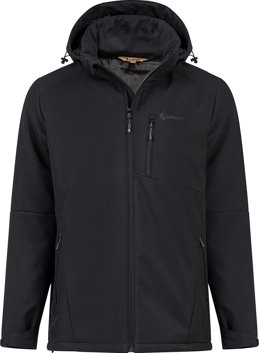 Life Line Joy Gevoerde Softshell Jas Heren Zwart
