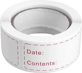 Actie4you® - Étiquettes pour congélateur - Étiquettes pour réfrigérateur - Inscriptibles - Étiquettes Nourriture - Étiquettes - Rouleau de 125 pièces - Rouge