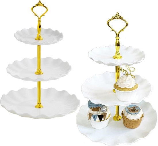 LYCN 4 Tier Acrylic Cupcake Stand, Square Cake Display Stand Clear Dessert Pastry Tower, Cupcake Stand Holder Tree for Birthday Wedding Baby Shower Party DéCor