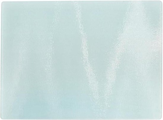 Planche à Découper En Verre Trempé VASUHOME 40,6x30,5 Cm - Transparente - Antidérapante - Résistante à La Chaleur