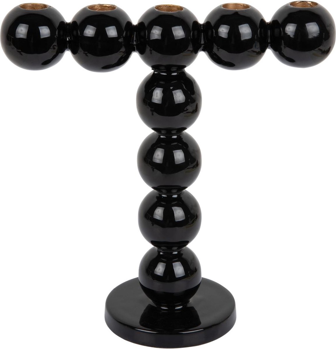 Present Time Kandelaar Bubbles High - Zwart - 25.5x10.5x26.5cm - Scandinavisch - IJzer