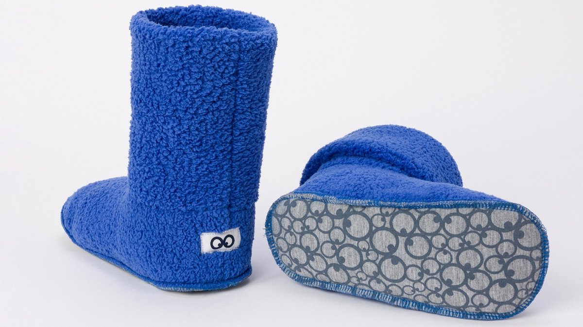 Woody Pantoffels Teddy Hoogblauw 242-10-BOO-M 875