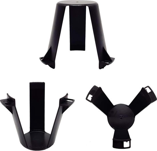 Kaiser Afstandhouder 9310-10 led-inbouwspot halogeen 68-80 mm inbouwdiepte 40-100 mm hittebescherming holle plafondspots 4 poten zonder gereedschap grijs 1 stuk