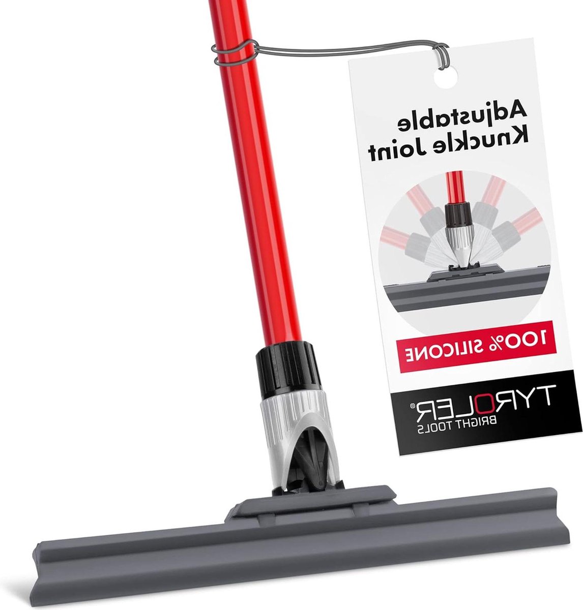 Goedkoopste Gepatenteerde Vloerwisser 30 Cm - Massieve 100 Siliconen - Lange Handgreep 140 Cm - Verstelbare Knokkelvoeg - Voor Wassen Drogen Badkamer