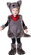 Grijze wolf dieren verkleedkleding onesie volwassenen huispak