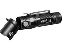 NiteCore zaklamp MT21C Cree XP-L HD V6 LED met kantelbare kop - Zwart