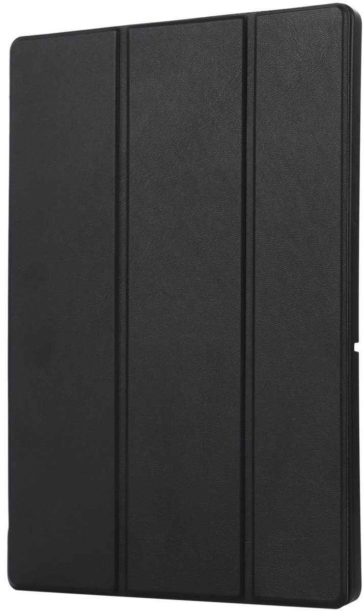 Mobigear Tablethoes geschikt voor Samsung Galaxy Tab A9 Plus (2023) Hoes | Mobigear Tri-Fold Gel Bookcase + Stylus Houder - Zwart