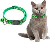 LUQ - Collier Chat - Noël - Vert - Fermoir de Sécurité - Collier Chat - Chaton - Collier - Chats - Collier - Chien - Chat 18-32Cm
