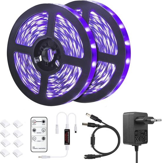 U`King 36LED Black Lights, 72W UV Blacklights Stage Lights with Glow in The Dark Party Supplies by Remote DMX Control for Christmas Blacklight Tapestry Church Birthday Party DJ Bars Nightclubs