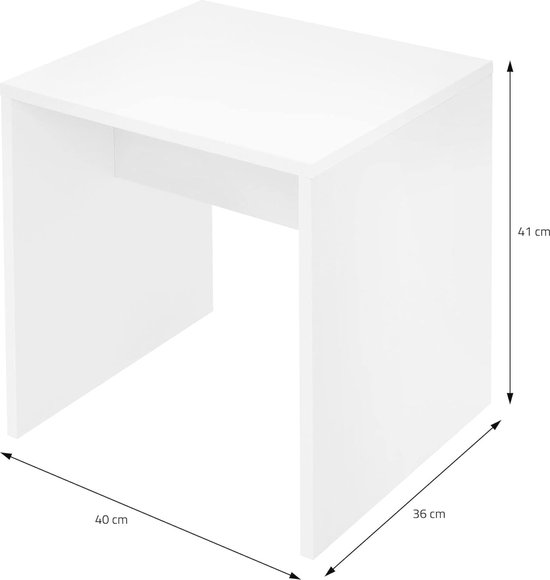 LUNE - Kaptafel - Wit - MDF | Leen Bakker LUNE - Kaptafel - Wit - MDF | Leen Bakker