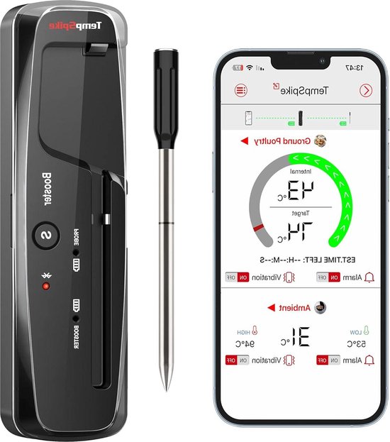 BlueSwan Thermomètre Cuisine Avec 2 Sondes IP67 Compatibles