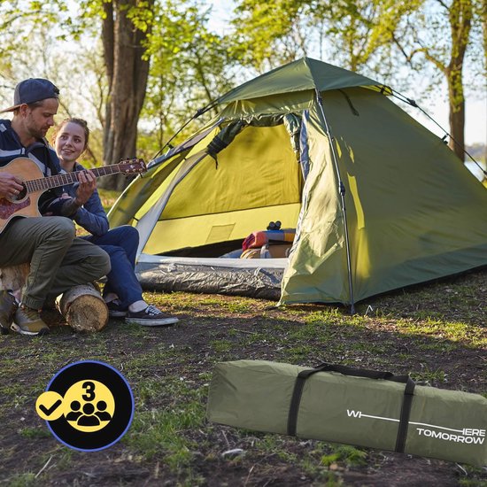 Koepeltent voor 3 Personen - Snelle Opbouw - Ideaal voor Kamperen en Festivals — afbeelding 3