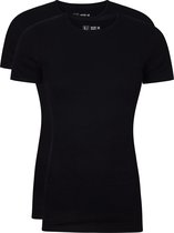 RJ Bodywear Everyday - Groningen - 2-pack - T-shirt O-hals - zwart rib -  Maat L