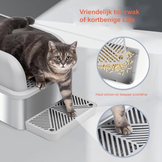 59,9 x 39,9 x 15,2 cm suzzipaws roestvrijstalen zeefbak voor