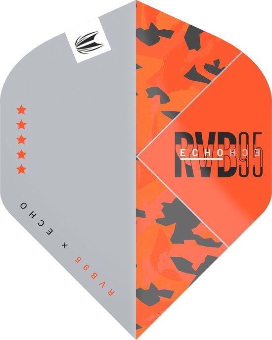 Target Raymond van Barneveld Echo Dartflights - Grijs van Target — afbeelding 3