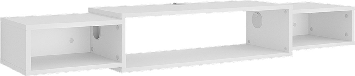 Vicco Nordic TV-meubel – 139.7 x 20.3 cm met open vakken Wit