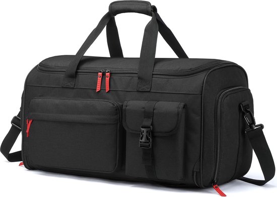 ZEGUR 40 3 Pack Carrying Garment Bag for Travel or Business Travel - Features an Adjustable Shoulder Strap and Multiple Organization Pockets - Black