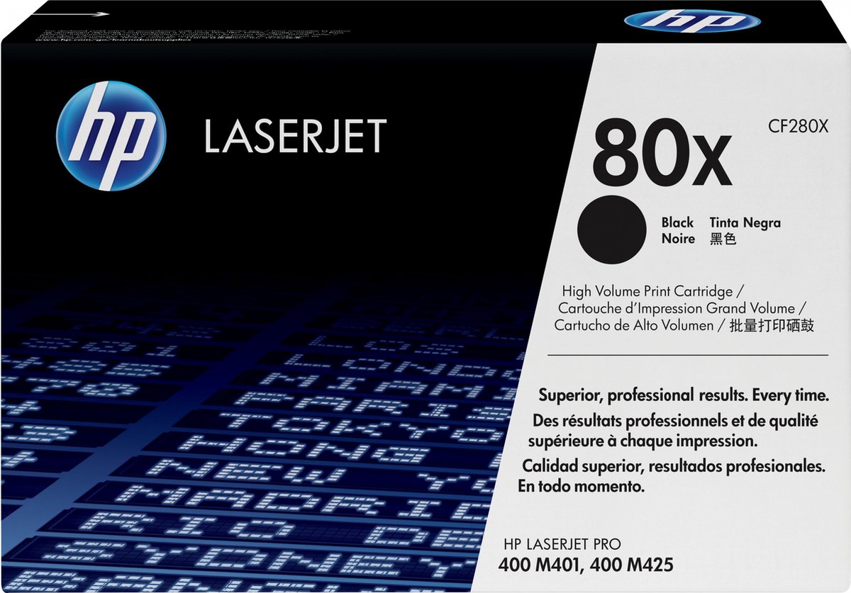 HP 80X - Tonercartridge / Zwart / Hoge Capaciteit