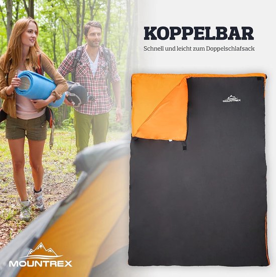 MOUNTREX Slaapzak - Ultralicht en Compact (750g), Zomerslaapzak, Mummie