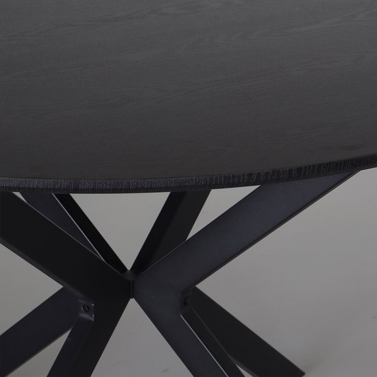 Eettafel rond - zwart - 130 cm