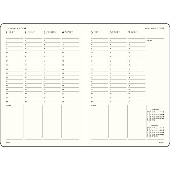 Legami - Weekkalender 2025, medium, 12 maanden, kalender van
