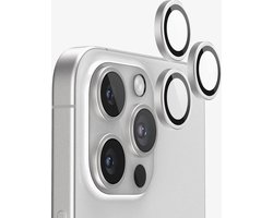 Individuele Ring Cover Camera Lens Protector Geschikt voor: iPhone 16 Pro - HD Heldere Bubble Free Bescherming (Zilver)