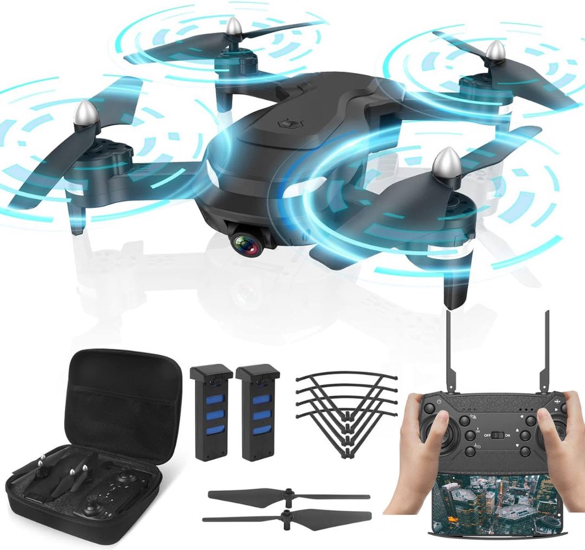 MKSS® Drone met Camera - Drones voor Volwassenen - Mini Drone voor Kinderen - Full HD - Zwart