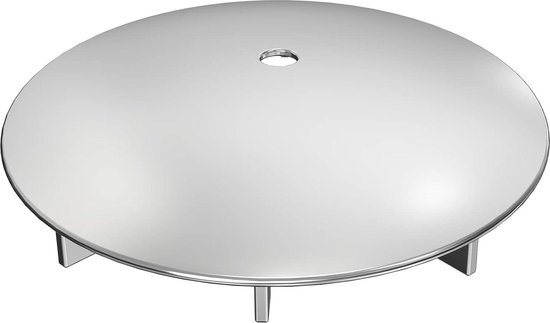 DALAETUS Douche-afvoerdeksel, chroom, verwisselbaar, 90 mm/115 mm, snelle stroom, wit