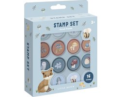 Little Dutch Forest Friends stempel set 16 stuks - bosvriendjes - zelfinktende stempels - creatief speelgoed - cadeautip
