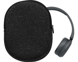 kwmobile hoes geschikt voor Sony WH-CH520 / WH-CH510 / MDR-ZX110 - 22,5 x 17 cm - Beschermhoes voor headset in antraciet / wit - Van neopreen