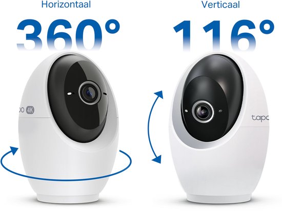 Caméra Sécurité Intérieure Tapo C260 4K 360° - Détection IA, Suivi Mouvement, Vision Nocturne, Audio Bidirectionnel - WiFi